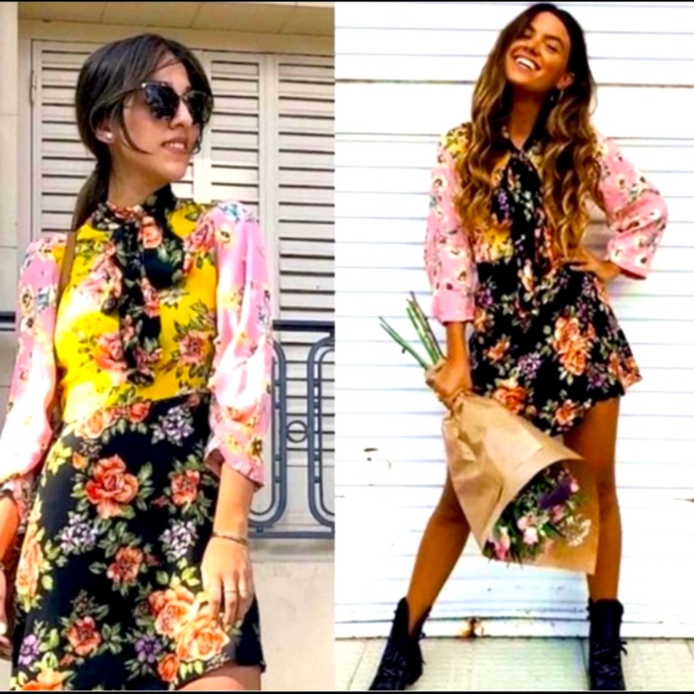 Zara patchwork dress